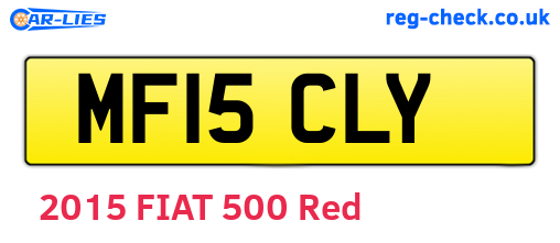 MF15CLY are the vehicle registration plates.