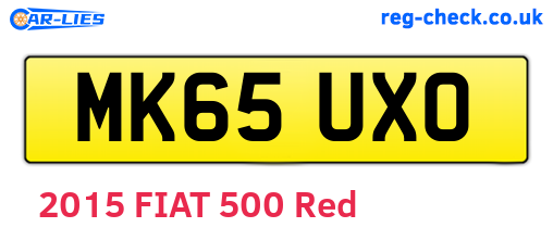 MK65UXO are the vehicle registration plates.