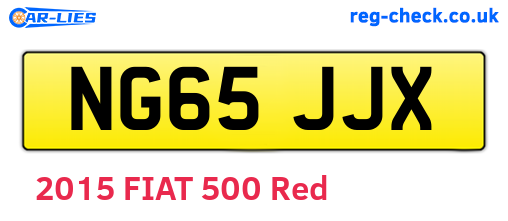NG65JJX are the vehicle registration plates.