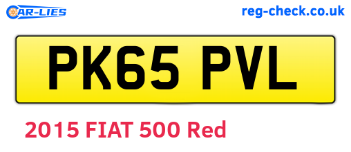 PK65PVL are the vehicle registration plates.