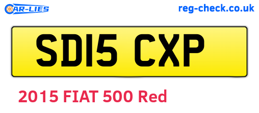 SD15CXP are the vehicle registration plates.