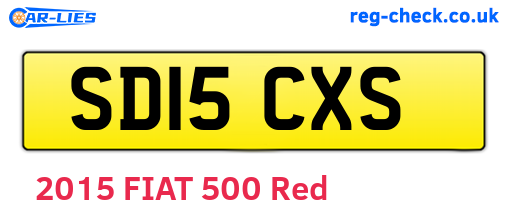 SD15CXS are the vehicle registration plates.