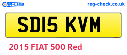 SD15KVM are the vehicle registration plates.
