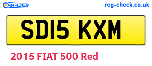 SD15KXM are the vehicle registration plates.