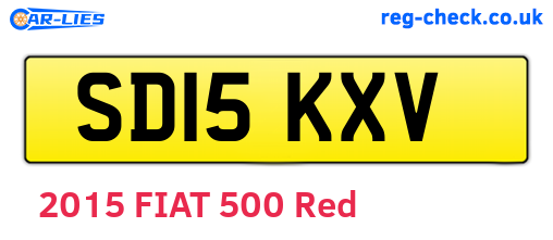 SD15KXV are the vehicle registration plates.