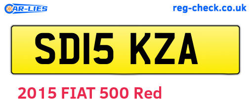 SD15KZA are the vehicle registration plates.