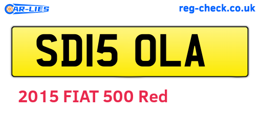 SD15OLA are the vehicle registration plates.
