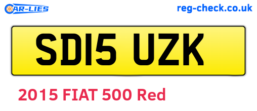 SD15UZK are the vehicle registration plates.