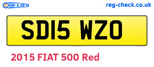 SD15WZO are the vehicle registration plates.