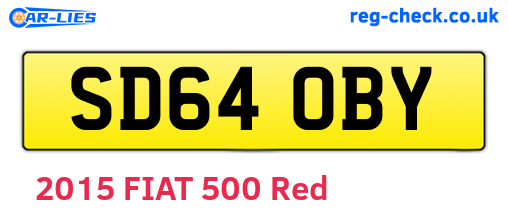 SD64OBY are the vehicle registration plates.