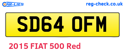 SD64OFM are the vehicle registration plates.