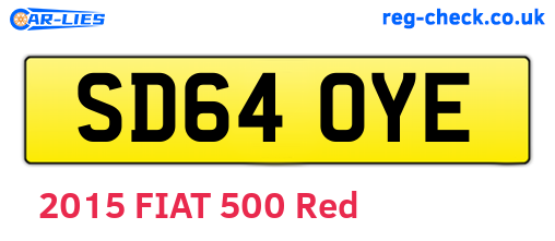 SD64OYE are the vehicle registration plates.
