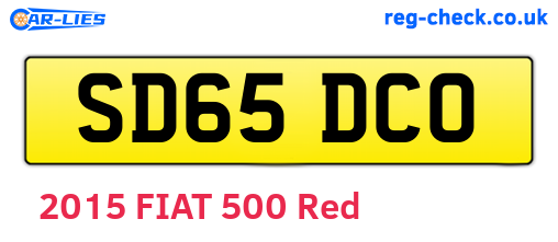 SD65DCO are the vehicle registration plates.