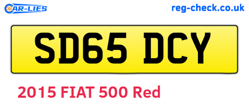 SD65DCY are the vehicle registration plates.