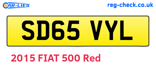 SD65VYL are the vehicle registration plates.
