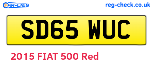 SD65WUC are the vehicle registration plates.