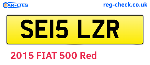 SE15LZR are the vehicle registration plates.