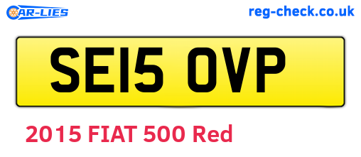 SE15OVP are the vehicle registration plates.