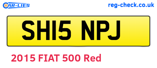 SH15NPJ are the vehicle registration plates.