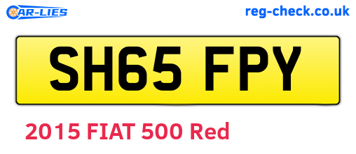 SH65FPY are the vehicle registration plates.