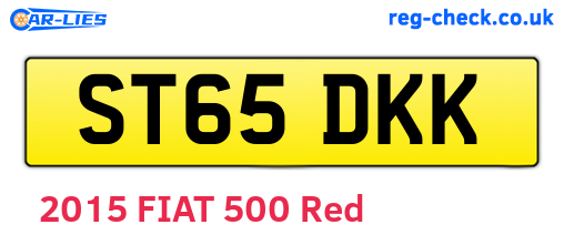ST65DKK are the vehicle registration plates.