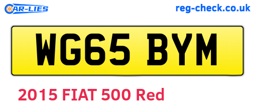 WG65BYM are the vehicle registration plates.