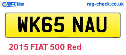 WK65NAU are the vehicle registration plates.