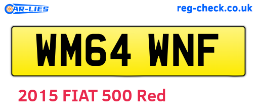 WM64WNF are the vehicle registration plates.