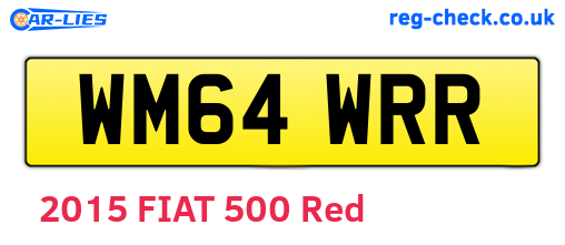 WM64WRR are the vehicle registration plates.