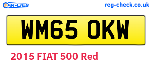 WM65OKW are the vehicle registration plates.