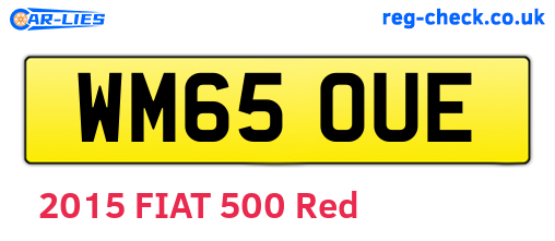 WM65OUE are the vehicle registration plates.