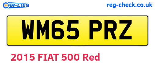 WM65PRZ are the vehicle registration plates.