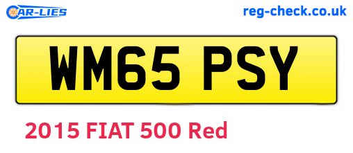 WM65PSY are the vehicle registration plates.
