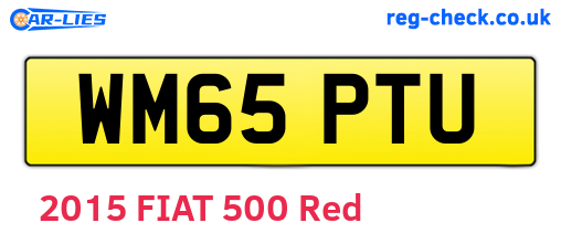WM65PTU are the vehicle registration plates.