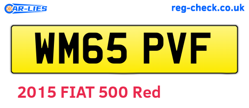 WM65PVF are the vehicle registration plates.