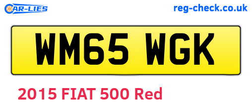 WM65WGK are the vehicle registration plates.