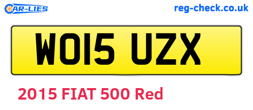 WO15UZX are the vehicle registration plates.