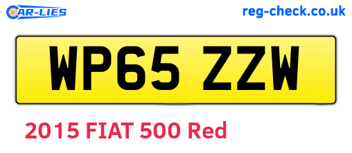 WP65ZZW are the vehicle registration plates.