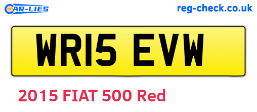 WR15EVW are the vehicle registration plates.