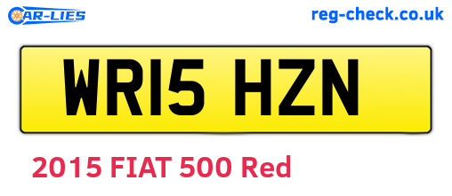 WR15HZN are the vehicle registration plates.