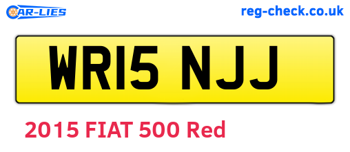 WR15NJJ are the vehicle registration plates.
