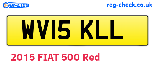 WV15KLL are the vehicle registration plates.