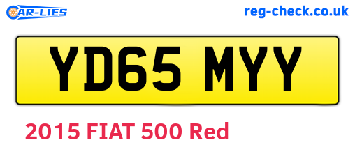 YD65MYY are the vehicle registration plates.