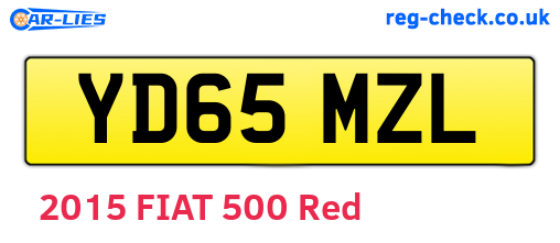 YD65MZL are the vehicle registration plates.