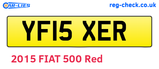 YF15XER are the vehicle registration plates.