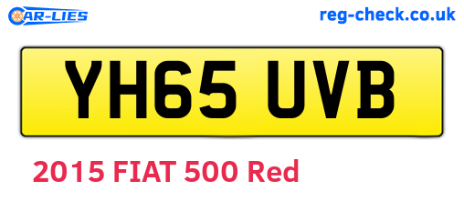 YH65UVB are the vehicle registration plates.