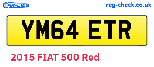 YM64ETR are the vehicle registration plates.