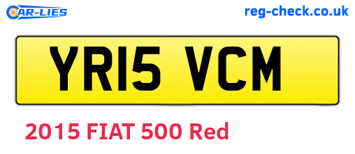 YR15VCM are the vehicle registration plates.