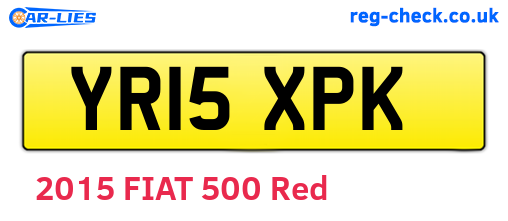 YR15XPK are the vehicle registration plates.