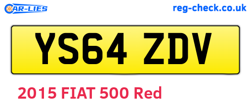 YS64ZDV are the vehicle registration plates.